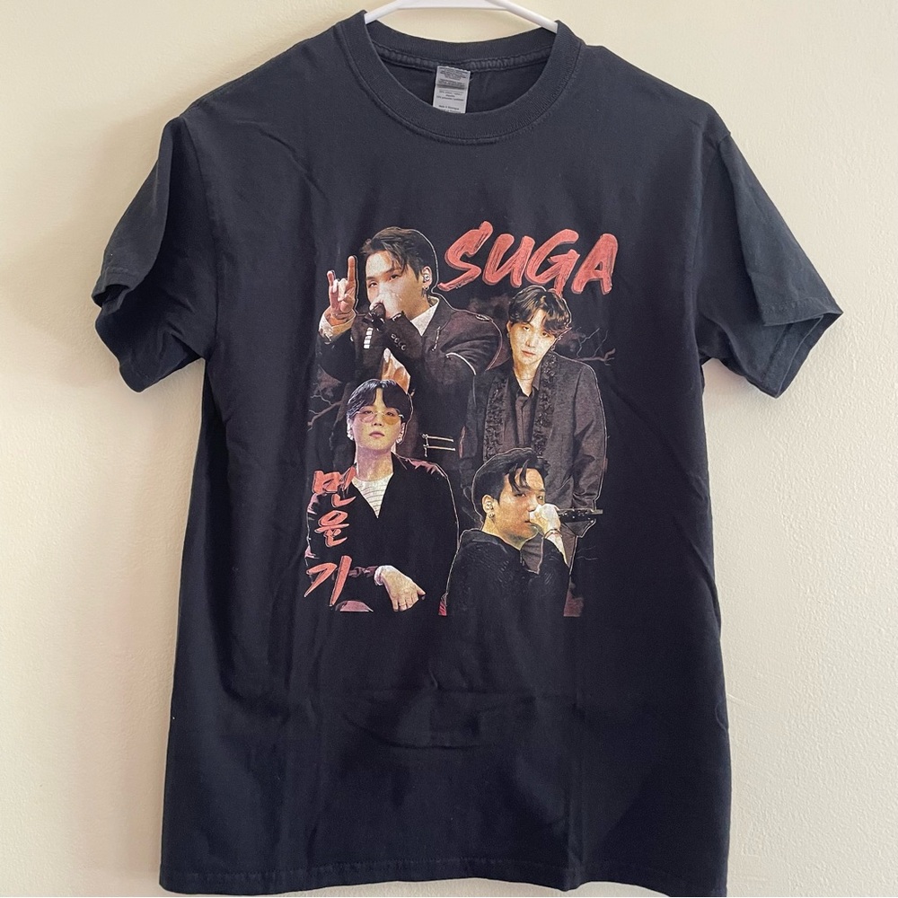 BTS Suga Vintage style T-shirt, Unisex size S, Discontinued